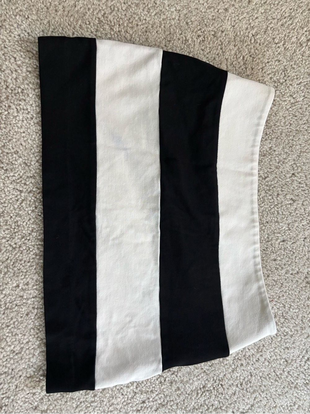 Express Black and White Horizontal Stripe Mini Skirt
